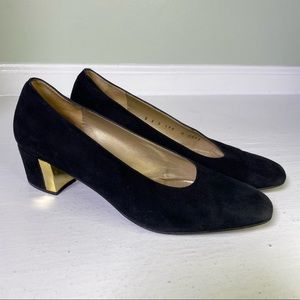 St. John Black Suede Heels
